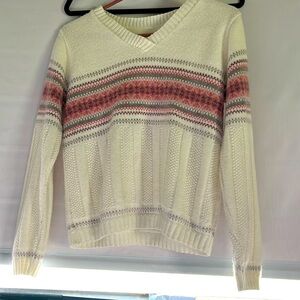 Multi colored hand made sweater size small